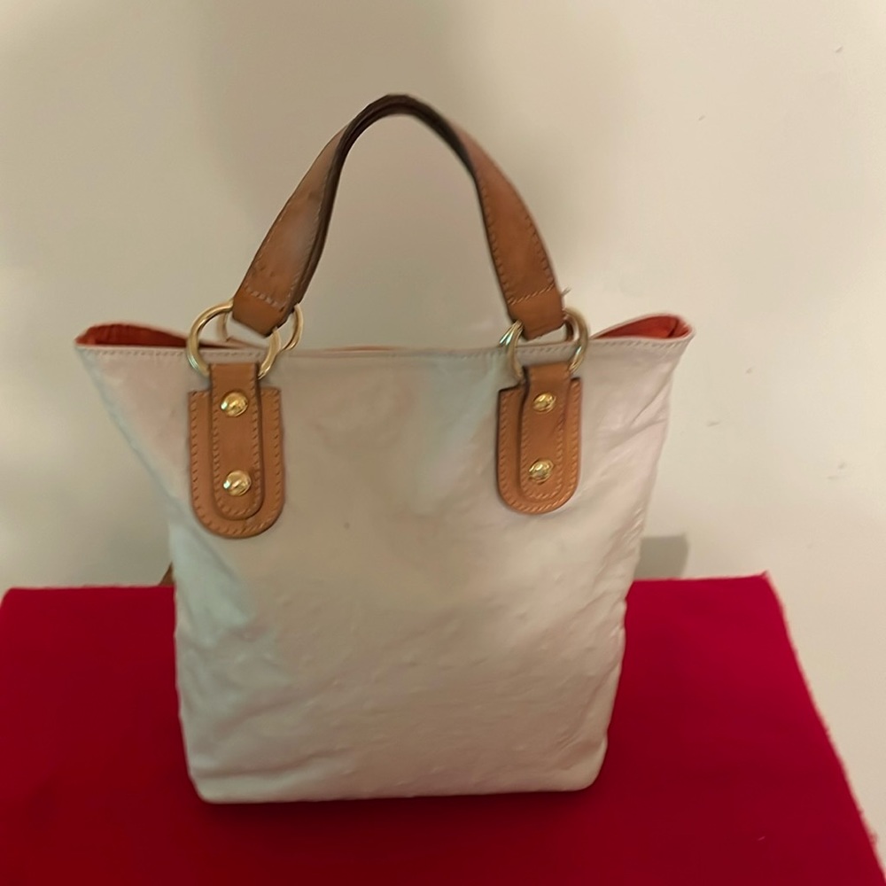 Maurizio Taiuti Genuine Leather Satchel Handbag-Made in Italy-Soft Ostrich